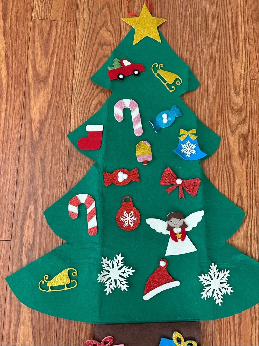 Felt Christmas Tree with Ornaments and Storage Bag
